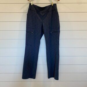 Duluth Trading Cargo Stretch Pants Women’s M Blue Zip Pockets Performance Pullon